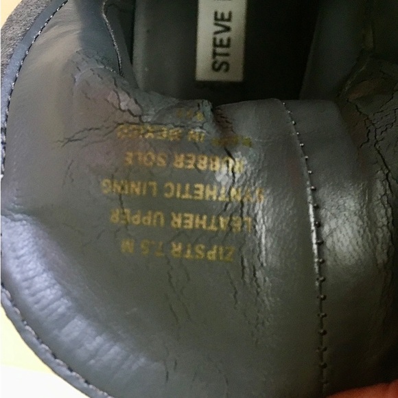 Steve Madden ‘Zipster’ Ankle Bootie in Smokey Grey Nubuck    Size 7 1/2   NEW - Picture 9 of 10